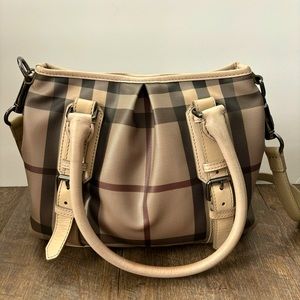 Burberry. Smoked checked Northfield tote.